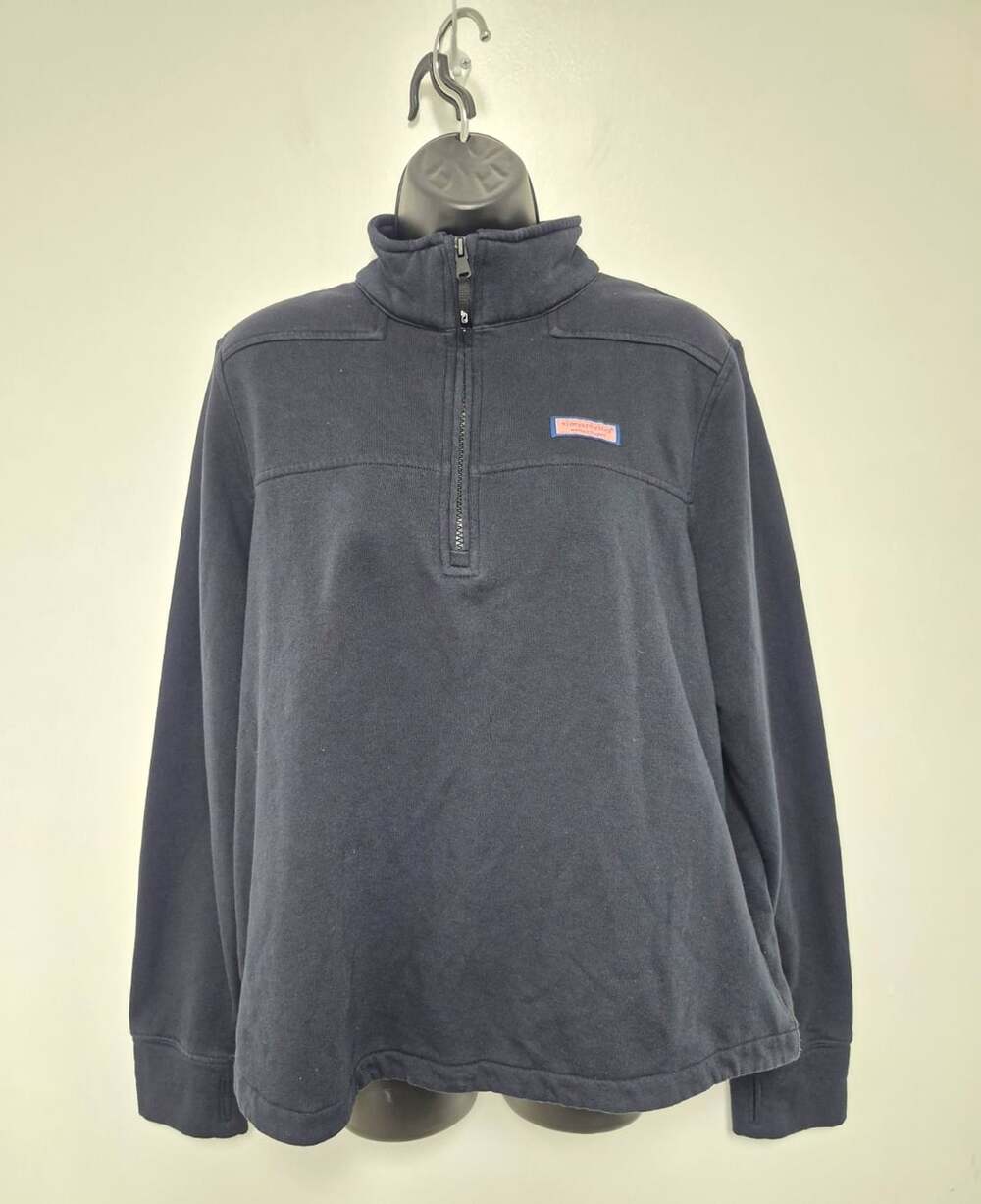 Vineyard Vines Women's Collegiate Shep Sweatshirt Quarter Zip sz L
